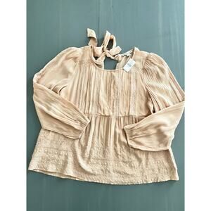 New American Eagle Boho Peasant Blush Pink Womens Small /P Top